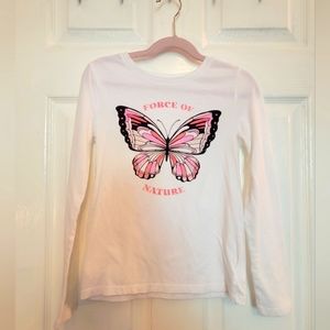 GAP long-sleeved white shirt, girls size Med